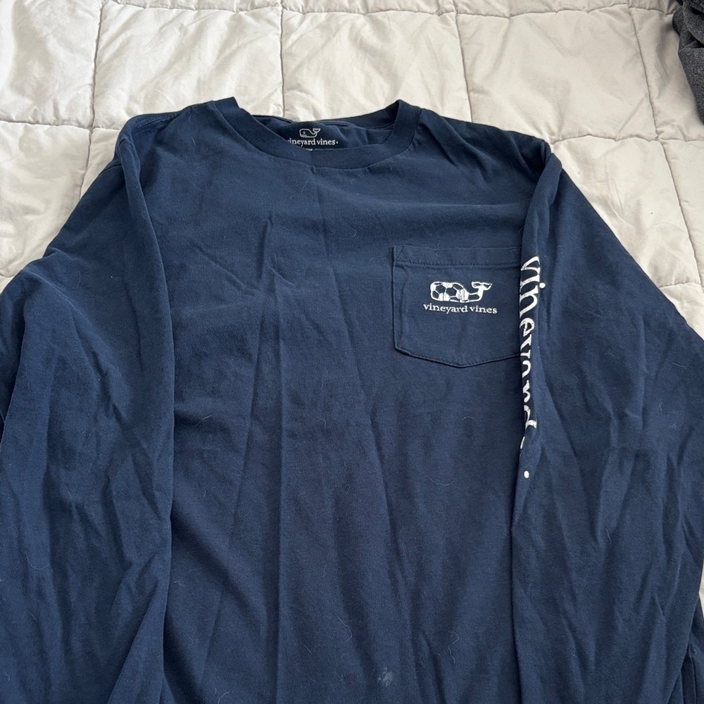 Vineyard Vines Boy’s Soccer Deep Blue Long Sleeve Tee